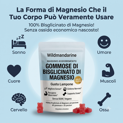 Magnesio Bisglicinato in Gommose Wildmandarine