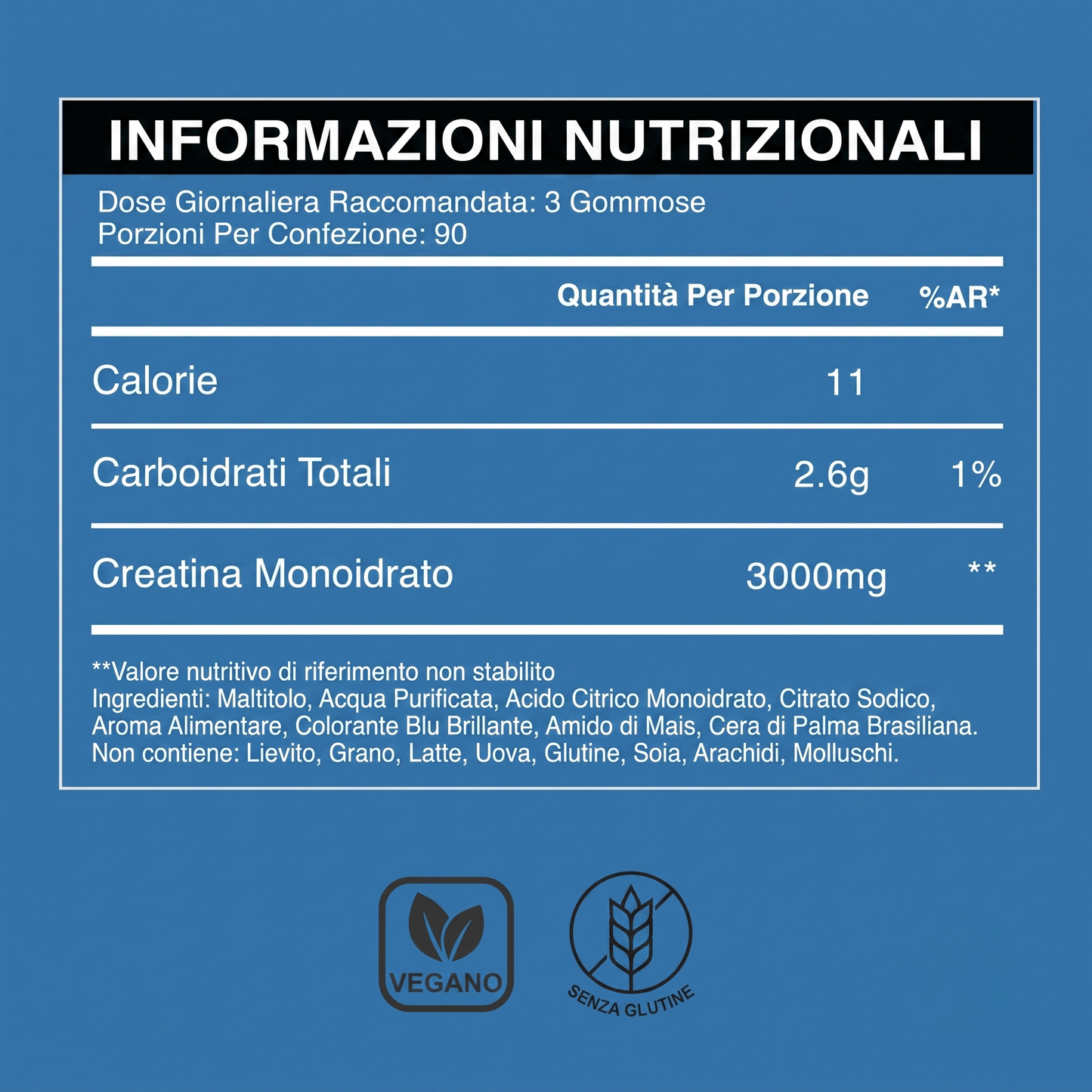 Gommose di creatina - Mirtillo