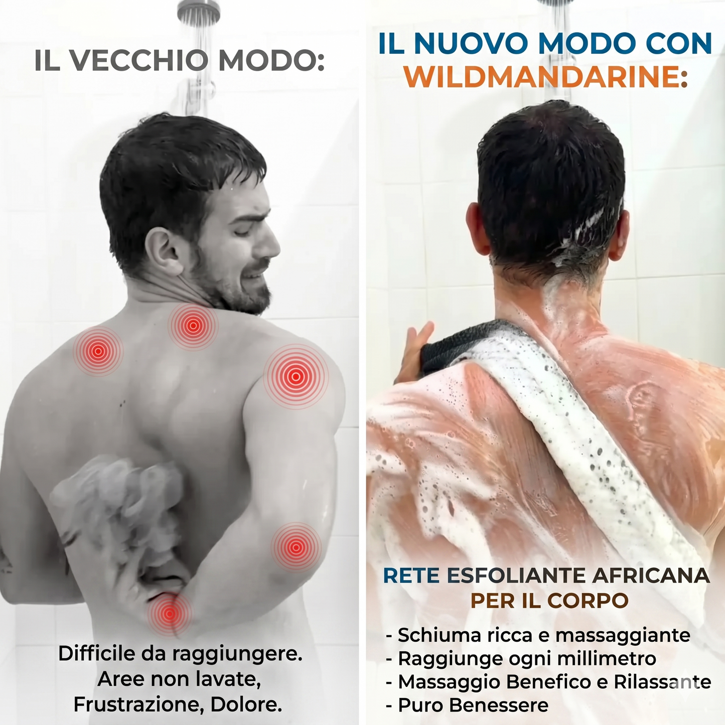 Rete esfoliante africana per il corpo