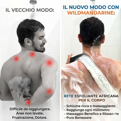Rete esfoliante africana per il corpo