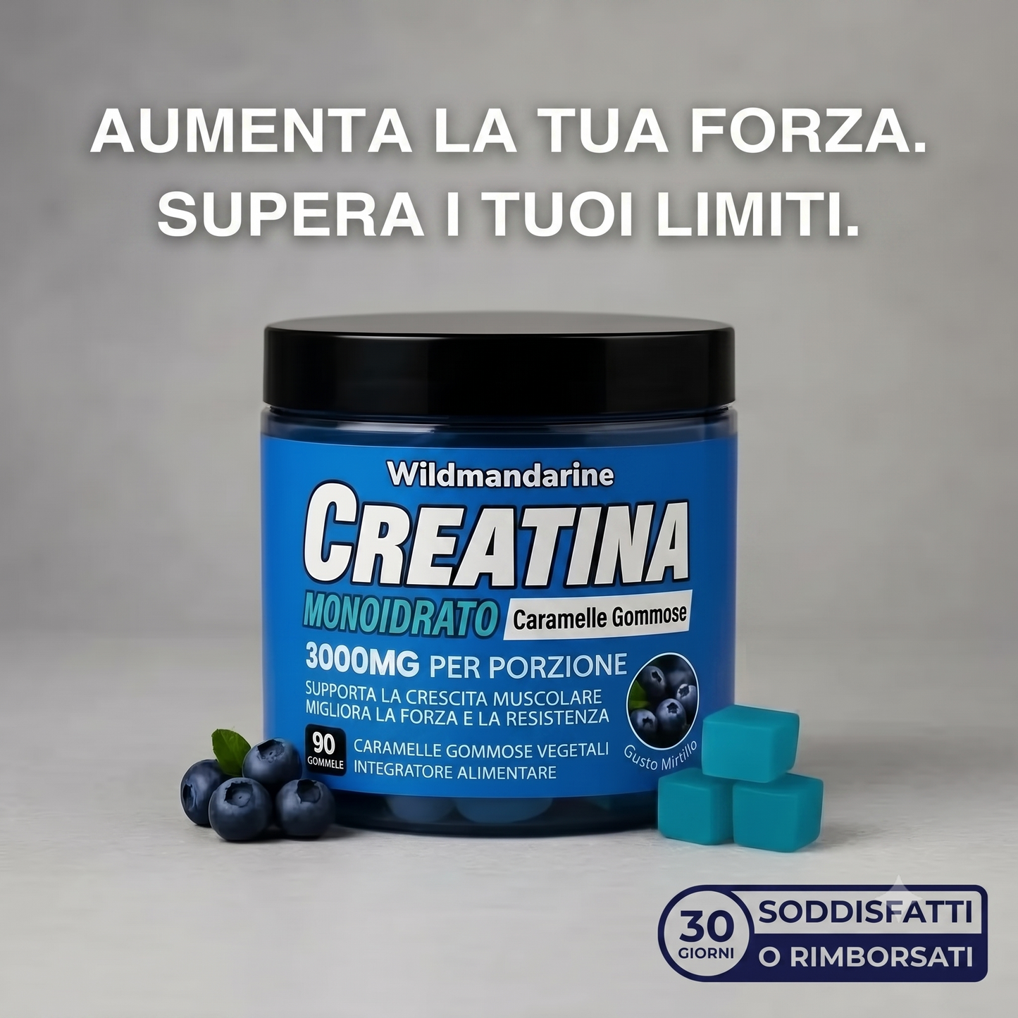 Gommose di creatina - Mirtillo