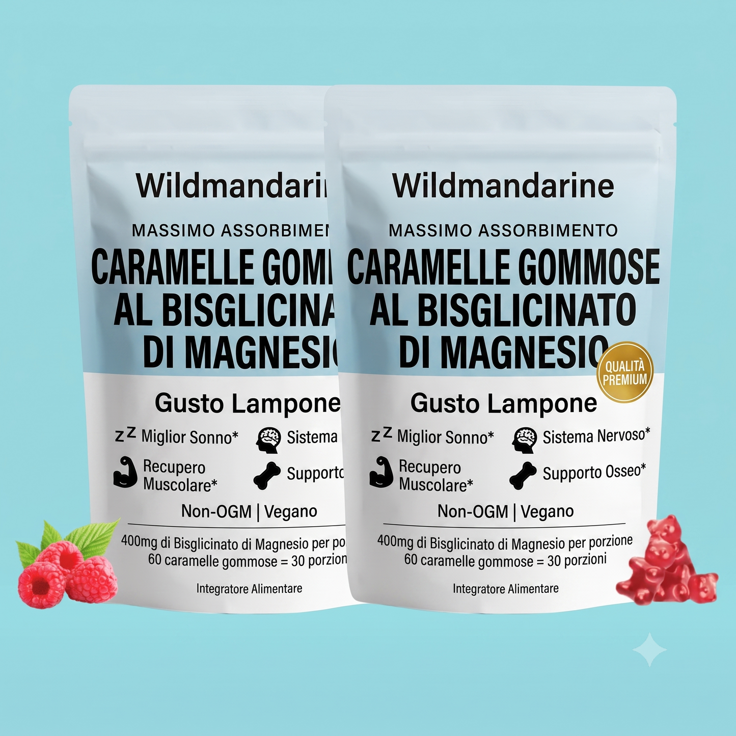 Magnesio Bisglicinato in Gommose Wildmandarine
