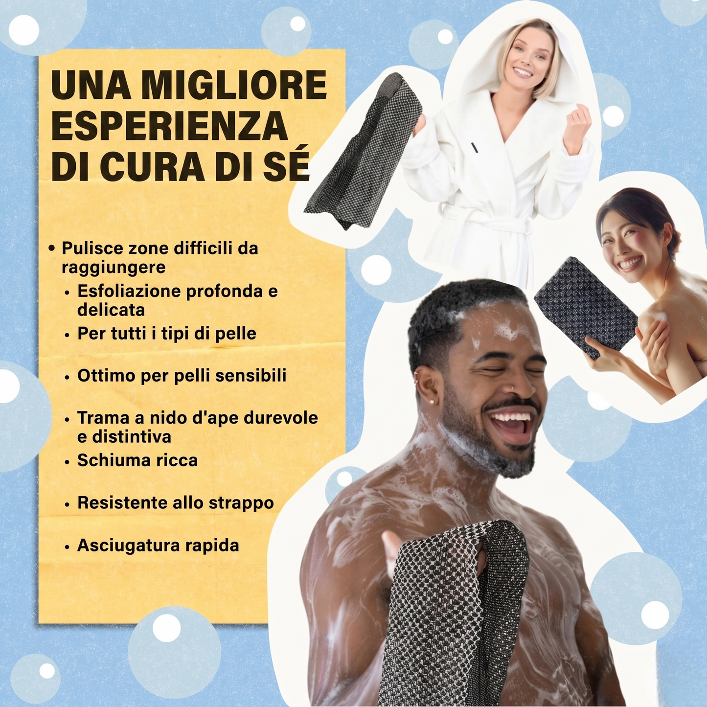 Rete esfoliante africana per il corpo