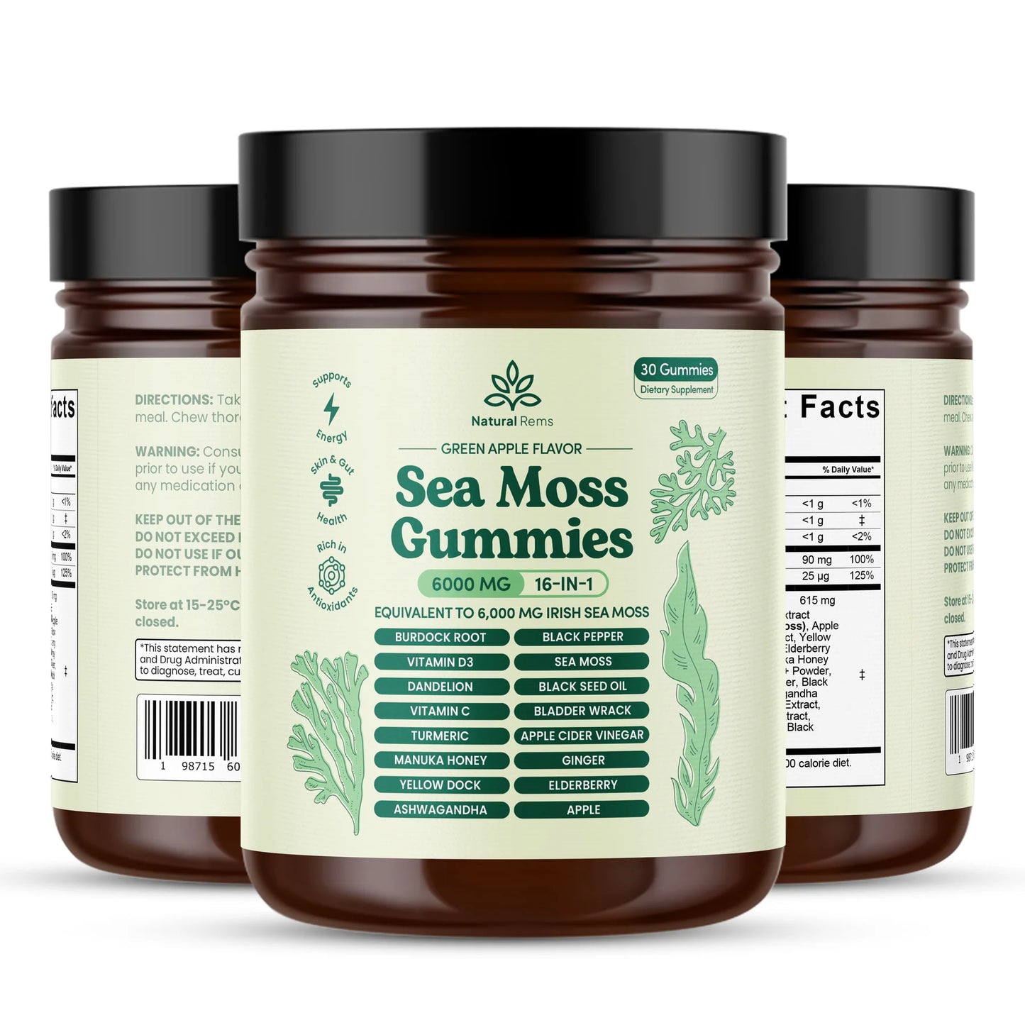 Sea Moss 16-In-1 Gummies - Per l'equilibrio della pressione sanguigna e la salute del cuore
