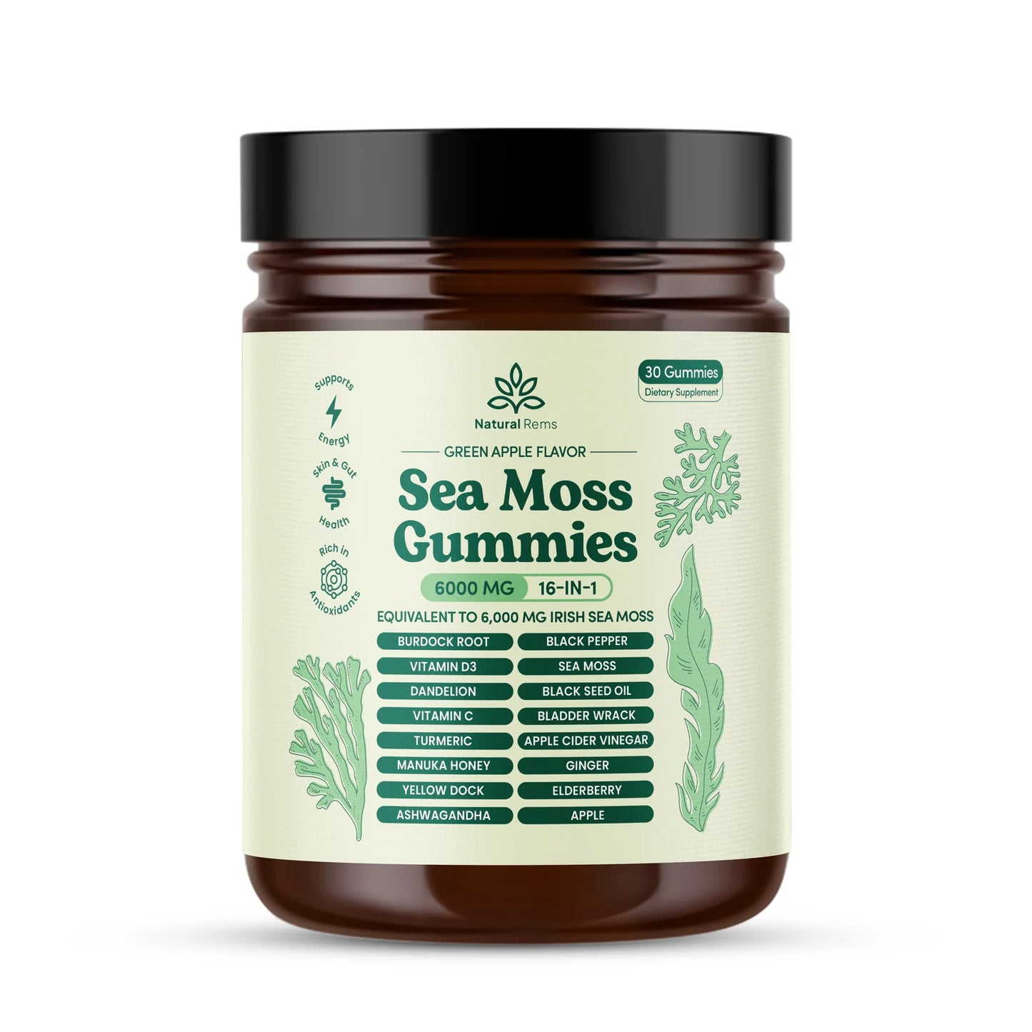 Sea Moss 16-In-1 Gummies - Per l'equilibrio della pressione sanguigna e la salute del cuore
